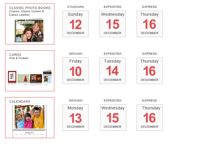 Canadian Shipping Deadlines