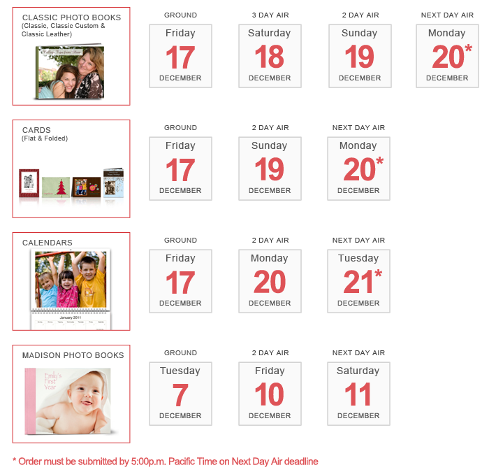 Continental US Shipping Deadlines