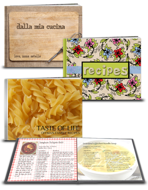 Recipe books created with Picaboo