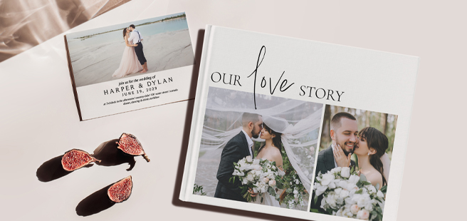 A two tone green Wedding invitation that reads 'We Do' at the top with wedding details below.