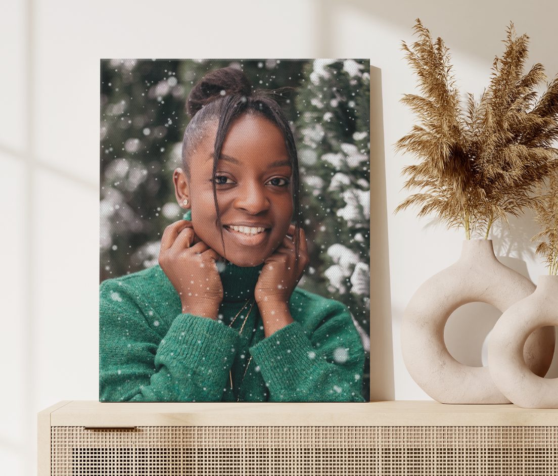 Home Decor Photo canvas of a boy in a wheelchair with a ball in his hand while on the beach