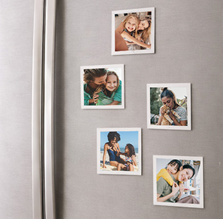 Closed calendar leaned against the wall showing photo of mom and daughter that reads 'Ava & Mom 2024'.